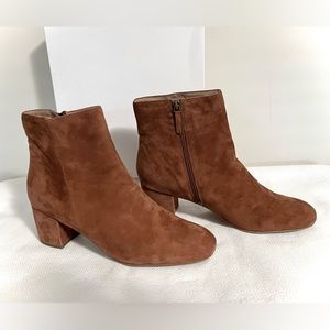 12M Halogen Chestnut Suede Ankle Boot